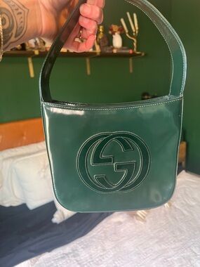 GUCCI Patent Leather SoHo Top Handle bag